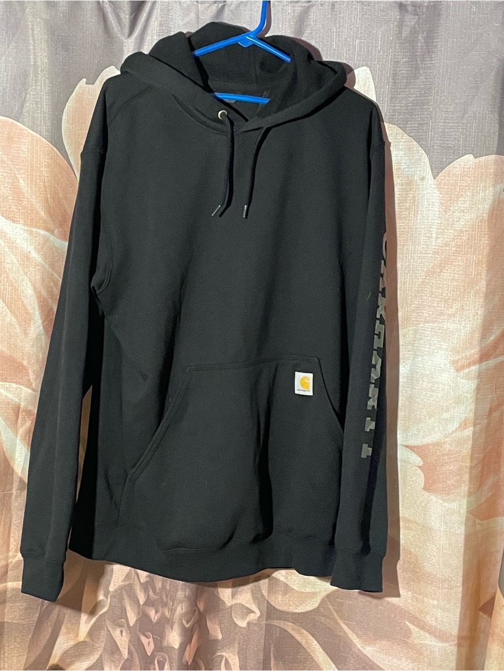 Carhartt Black Pullover Hoodie with Sleeve Logo NWOTS